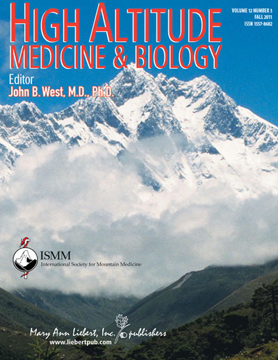 High Altitude Medicine and Biology journal cover